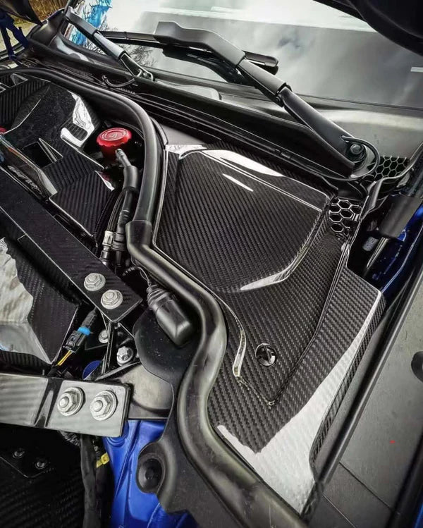 For BMW G87 M2 G80 G81 M3 G82 M4 Dry Carbon Fiber Engine Top Corner Panels (kopie)
