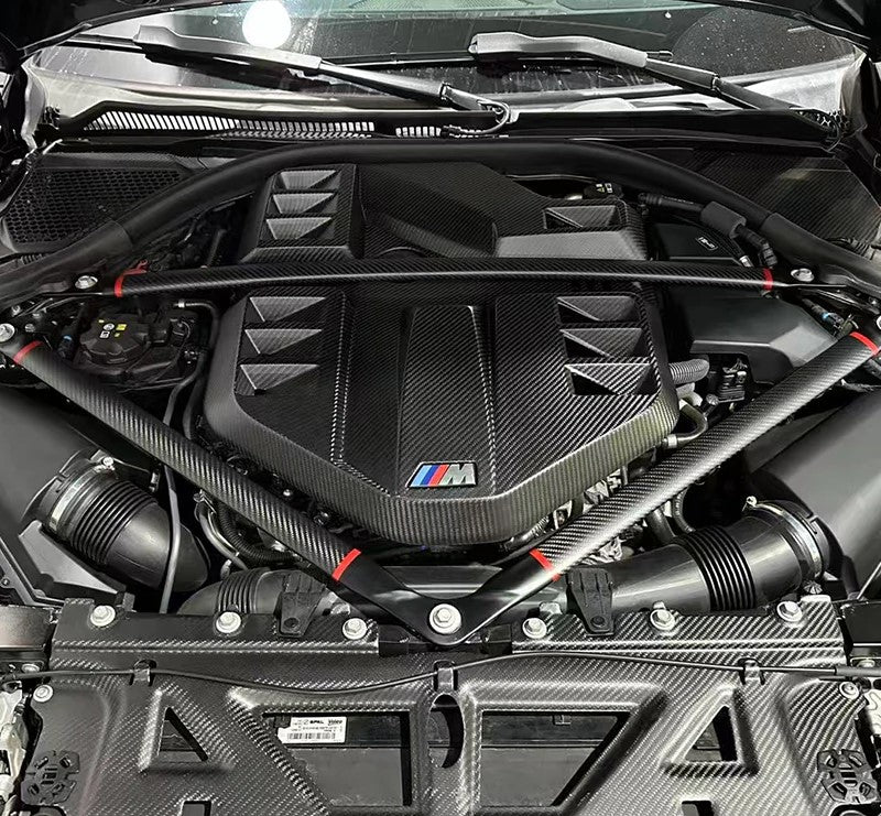 For BMW G87 M2 2023+ G80 M3 G82 M4 2021+ Dry Carbon Fiber Engine Cover