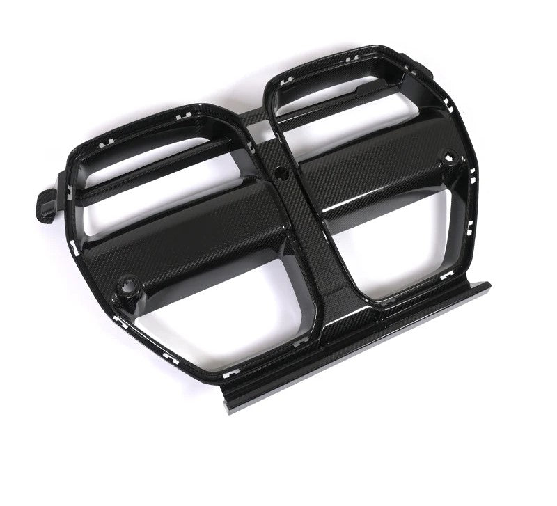 Dry Carbon Fiber Front Grille One-piece V Style For BMW M3 M4 G80 G82 G83 2021+