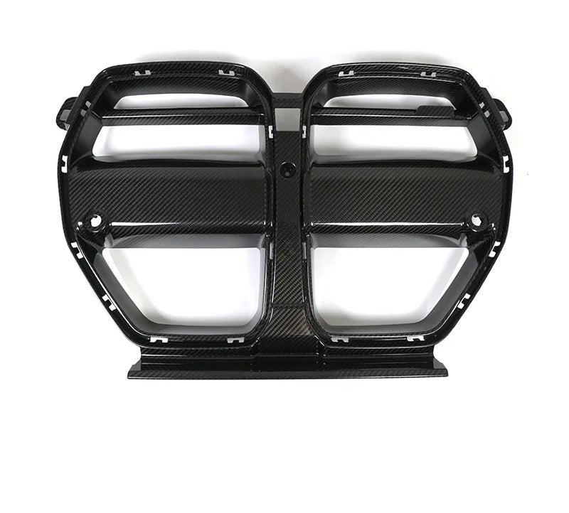 Dry Carbon Fiber Front Grille One-piece V Style For BMW M3 M4 G80 G82 G83 2021+