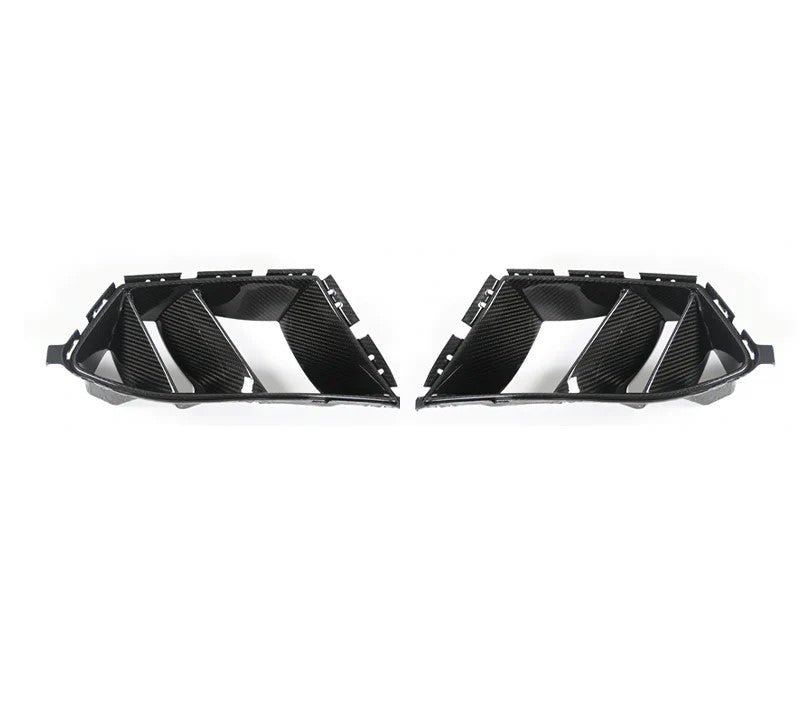 Front Bumper Vent Set For BMW G80 G82 G83 M3 M4 Dry Carbon Fiber R44 Style