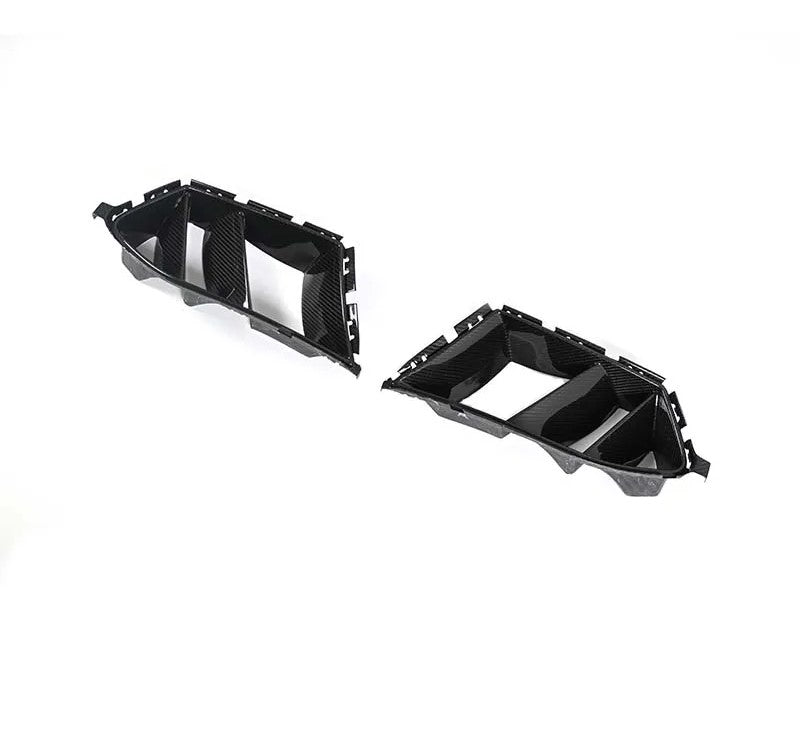 Front Bumper Vent Set For BMW G80 G82 G83 M3 M4 Dry Carbon Fiber R44 Style