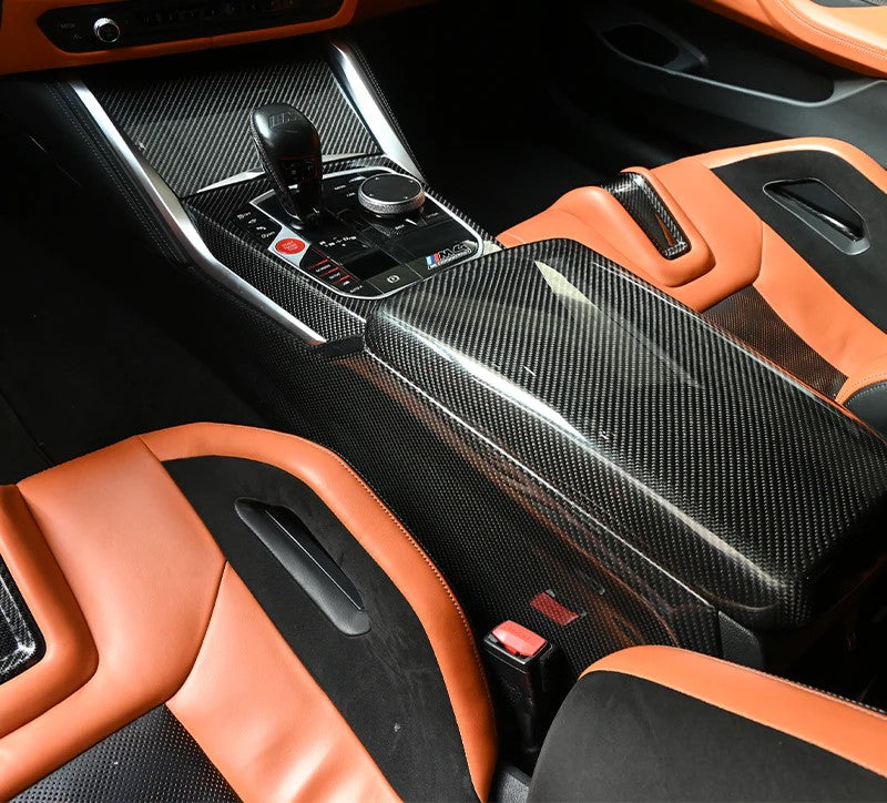 For BMW G80 G81 G82 G83 Prepreg Carbon Fiber Center Console Cover