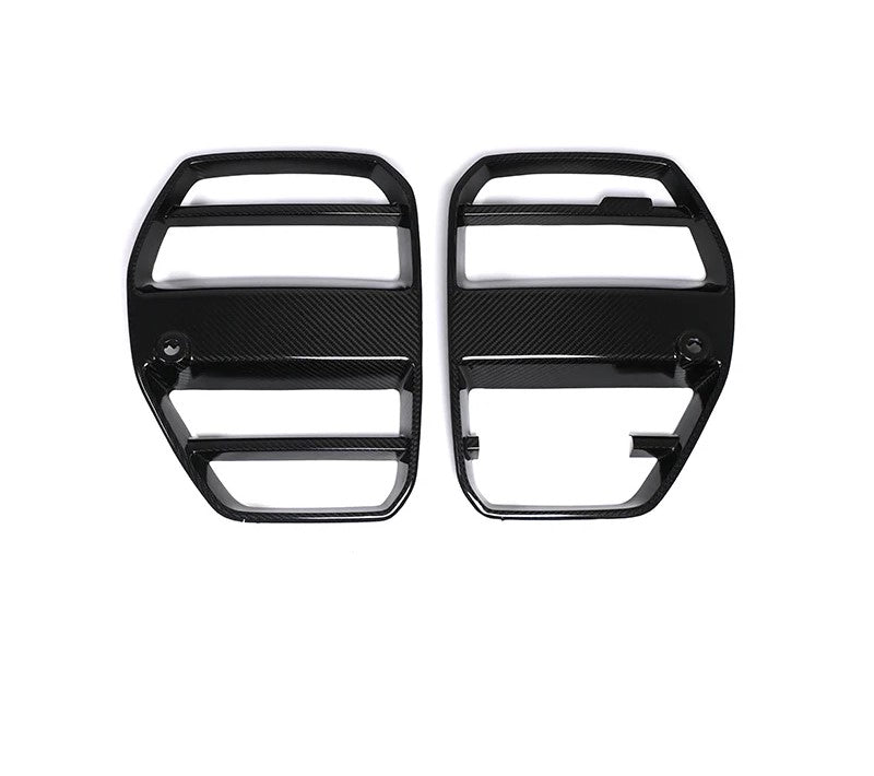 Dry Carbon Fiber Front Grille ST Style With ACC For BMW M3 M4 G80 G82 G83 2021+
