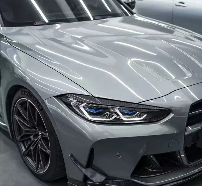 For BMW G80 G81 G82 G83 Carbon Fiber Headlight Trim Set Eyebrows