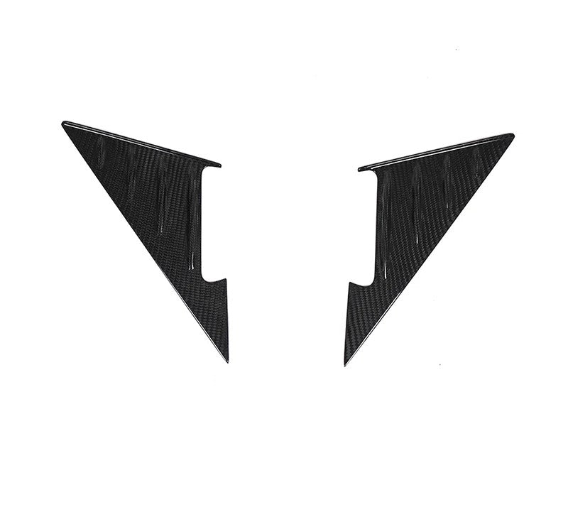 2PCS Car Mirror Caps Side Window Spoiler Triangle Cover Trim For BMW G87 M2 Dry Carbon Fiber Accessories