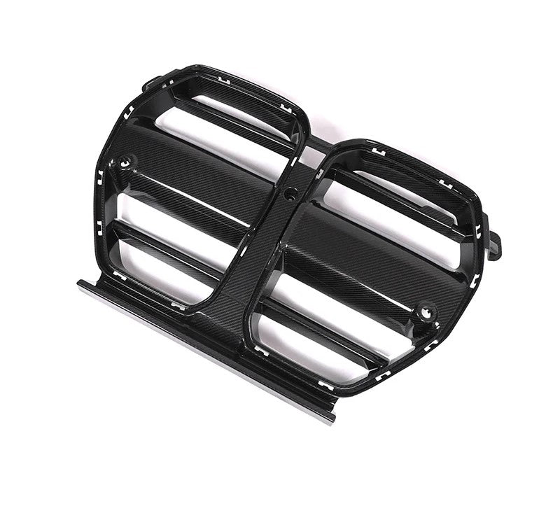 Dry Carbon Fiber Front Grille One-Piece ST Style For BMW M3 M4 G80 G82 G83 2021+