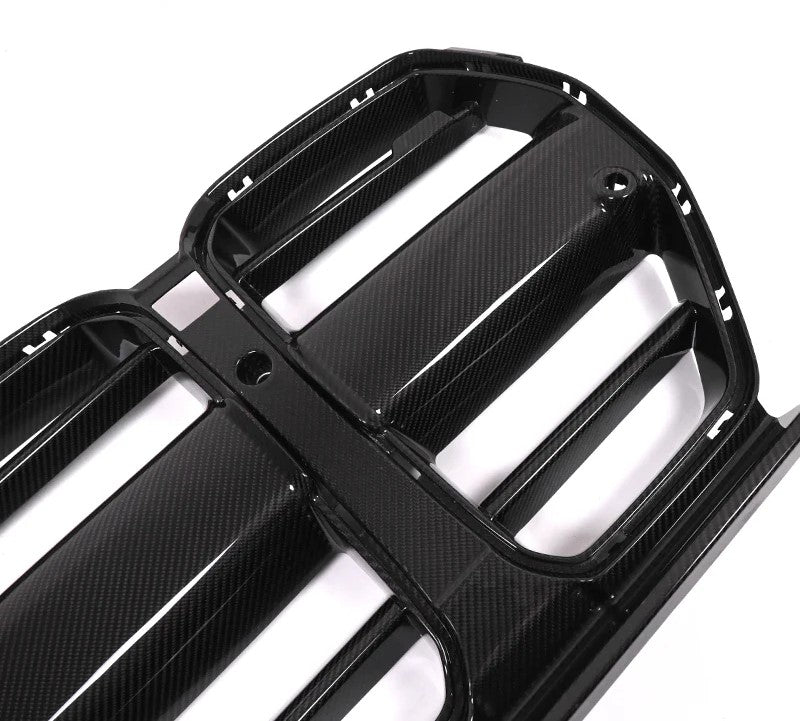 Dry Carbon Fiber Front Grille One-Piece ST Style For BMW M3 M4 G80 G82 G83 2021+