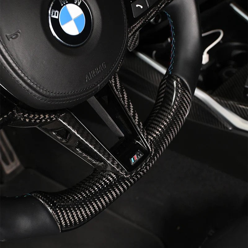 Dry Carbon Fiber Steering Wheel With LED Screen Display For BMW G80 M3 G82 M4 G87 M2 (kopie)