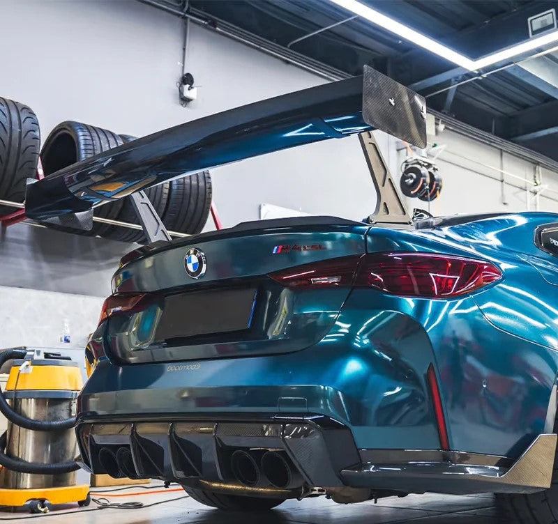 For BMW M2 M3 M4 G87 G80 G82 Dry Carbon Fiber Ver Style Rear Spoiler